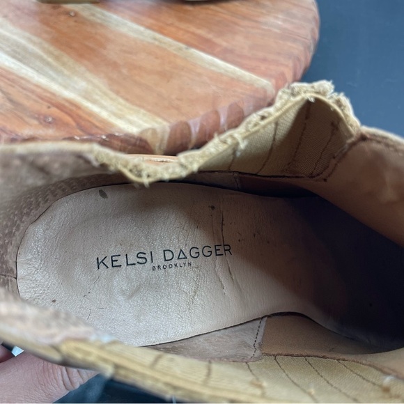 Kelsi Dagger Brooklyn west Tan Leather Ankle Boots Size 9 - Picture 6 of 8